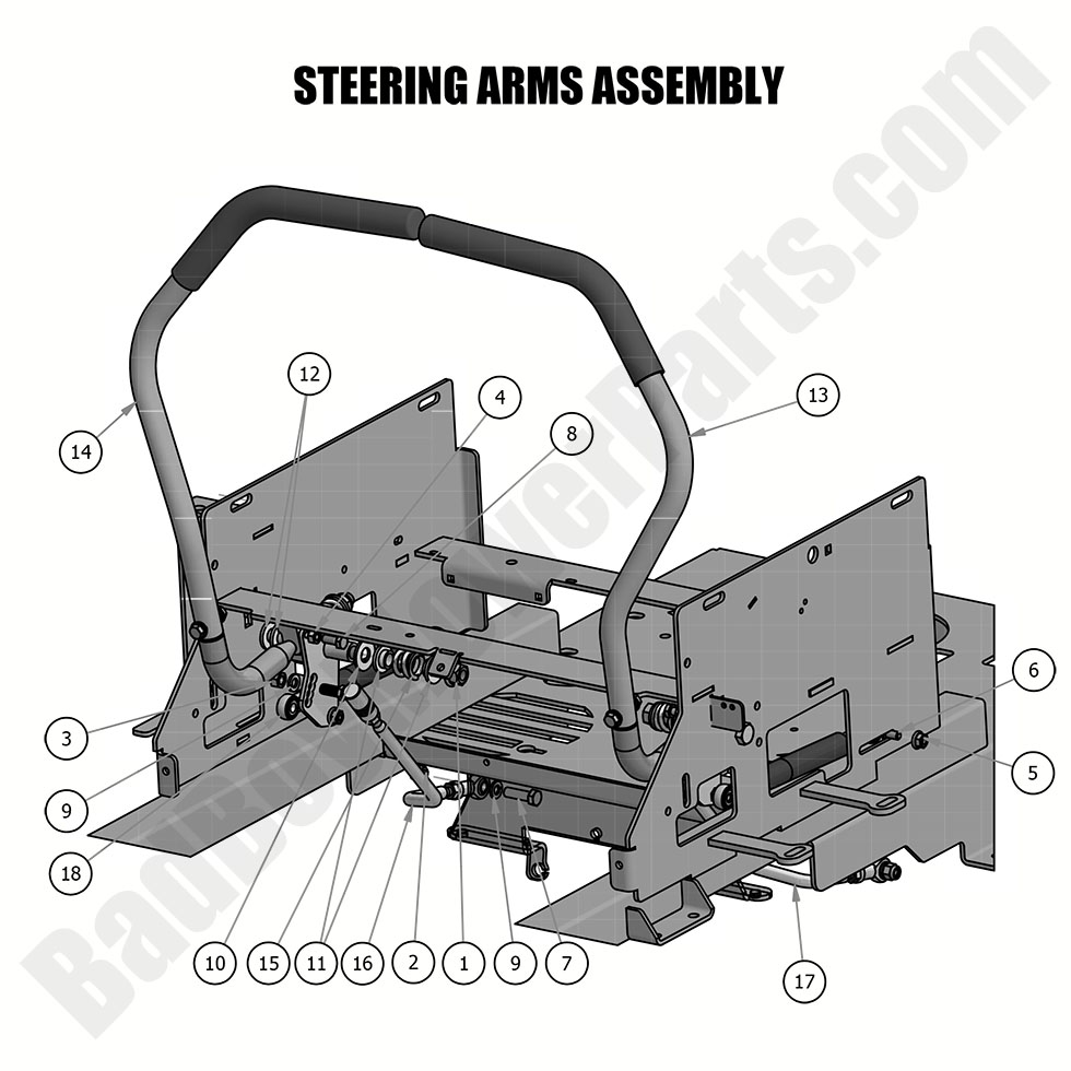 2046 - Bad Boy Mower Parts Lookup > 2019 > ZT Elite > Steering Arm Assembly